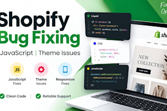 fix shopify liquid, CSS and javascript bugs