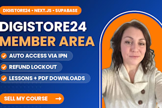 digistore24 member area, digistore24 ipn, online course platform nextjs