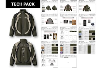 make clothing tech pack,fashion designer street wear tech pack, hoodie tech pack