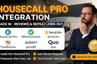 housecall pro integration whatconverts sendjim truereview pulsem quo mailchimp