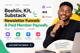 do beehiiv kit substack newsletter funnels and paid member paywalls setup growth