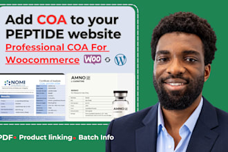 add a coa system to your peptide website and woocommerce store