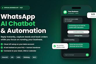 build whatsapp chatbot whatsapp automation for your business, api integration