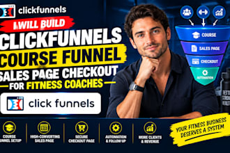build clickfunnels course funnel sales page checkout for fitness coaches