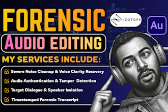 do forensic audio enhancement, remove background noise, isolate, restore vocals