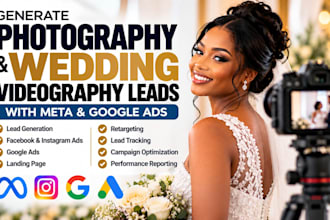 generate photography lead and wedding videography leads with meta and google ads