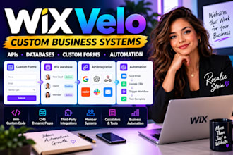 german wix website with velo custom forms apis and business automation for coach