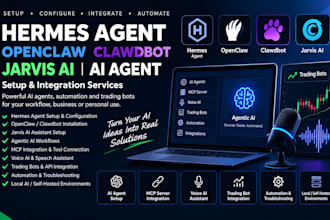 setup hermes agent ai agentic ai openclaw clawdbot jarvis voice trading bots mcp