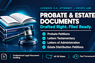 draft letters of administration application, attorney probate filing