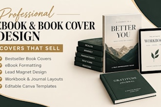 design a canva book, ebook, or workbook for KDP