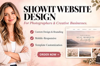 design, redesign or customize your showit website or showit customization