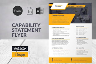 editable canva capability statement business proposal brochure invoice template