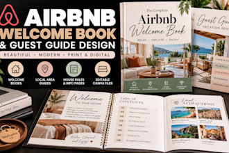 dresign airbnb welcome book guest guide vacation rental book and PDF
