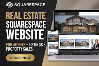 design a squarespace real estate website for agents and listings