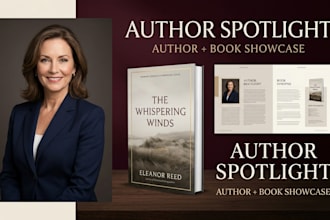 create an author spotlight and book showcase