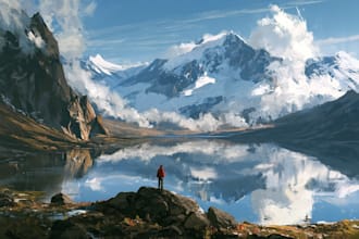 pixel art background and landscape