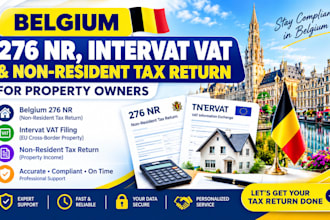 prepare belgium 276 nr, intervat vat, non resident tax return for property owner