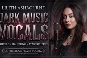 create dark music vocals, gothic vocals, gothic singer, gothic rock, dark vocals