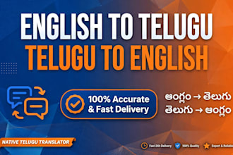 do english to telugu translation and telugu typing work