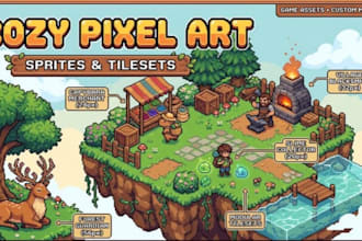 create pixel art characters, scenes and game sprites for your video game