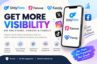 promote your onlyfans fanvue or fansly with organic social media marketing