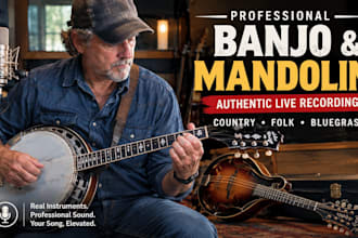 play professional banjo and mandolin on your track