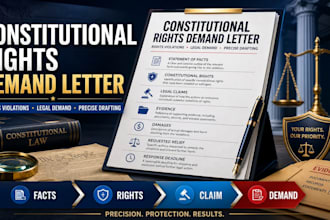 draft a powerful constitutional rights violation demand letter