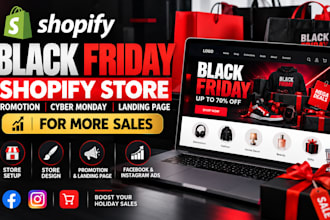 do black friday shopify store promotion cyber monday landing page for more sales