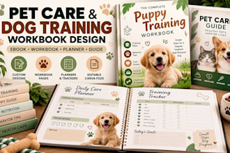 design pet care ebook god training workbook puppy guide and planner