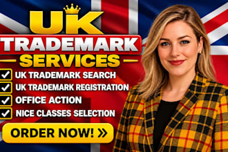 do UK trademark registration, UK trademark search, office action, amazon shopify