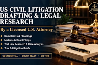 draft persuasive civil litigation and trial briefs for US courts