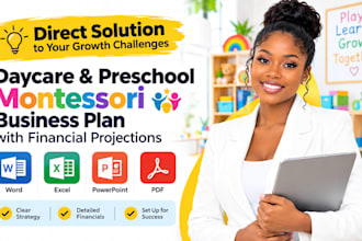 create a daycare preschool montessori business plan with financial projections