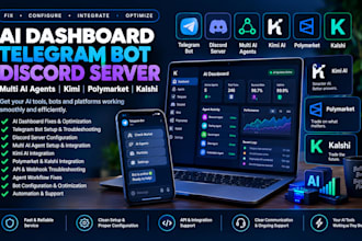 fix dashboard telegram bot multi ai agents kimi discord server polymarket kalchi