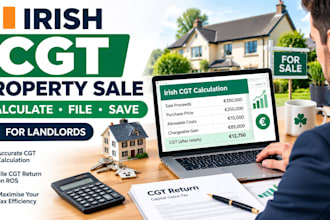 calculate your irish cgt on  property sale and file your cgt return for landlord