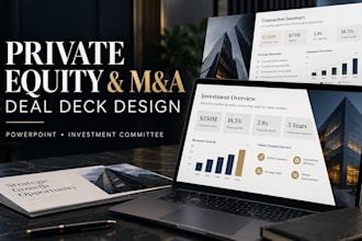 design premium private equity investment committee and m a deal deck powerpoint