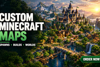 build a custom minecraft map, spawn, castle, or lobby