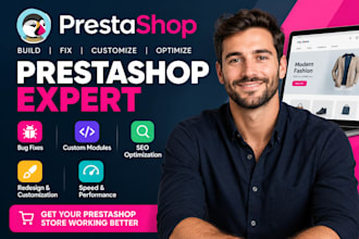 build prestashop store bug fix develop prestashop module redesign prestashop seo