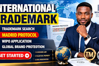 do international trademark search, madrid protocol filing and wipo application