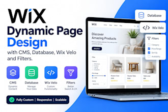 design wix dynamic pages with cms, database, filters and wix velo