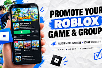 do roblox adverting, group, promote roblox game to 900k gamers
