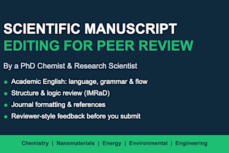 edit and proofread your scientific manuscript for journal peer review