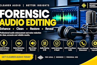 do forensic audio editing, enhancement, restoration and noise reduction