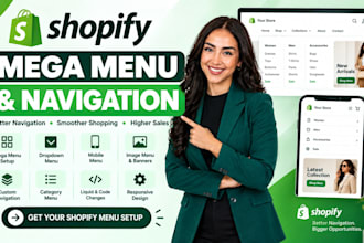 fix shopify mega menu, dropdown menu, navigation, mobile menu, custom menu