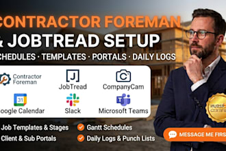 contractor foreman setup jobtread templates schedule client portal daily logs