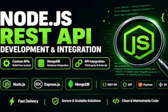 build nodejs rest API, express js API and mongodb backend