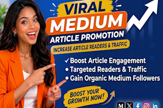 do organic promotion for your medium article, increase followers and engagement