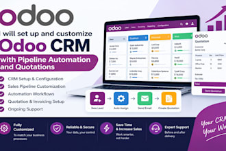 be your odoo CRM expert for pipeline setup, automation and reports