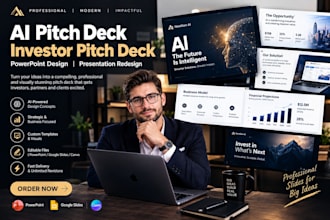 ai pitch deck investor pitch deck powerpoint design presentation redesign