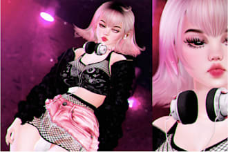 create a custom vrchat avatar, live2d avatar, vrchat model, anime vrchat avatar