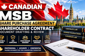canadian msb share purchase, agreement and shareholder document
